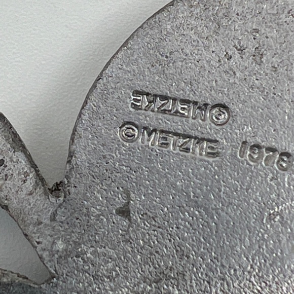 Vintage 'Apple' Design Metzke Pewter Picture Frame - Picture 7 of 11